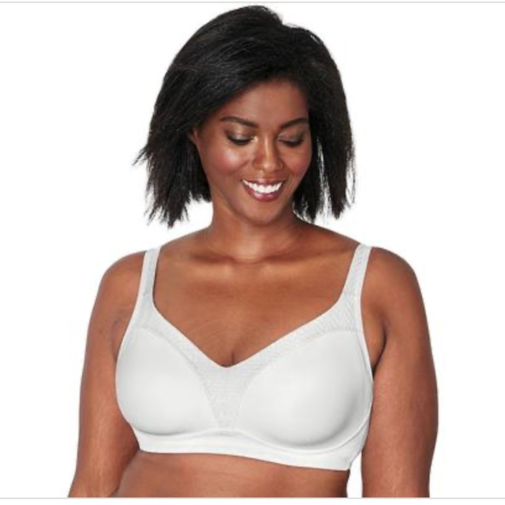 Playtex Women's 18 Hour Bounce Control Wirefree Bra in White, US4699